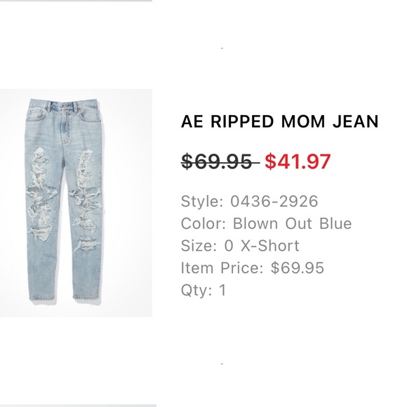 AE Ripped Mom Jean - 0 X-Short - Picture 14 of 16